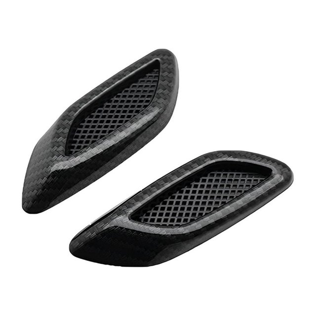 yingyy 1/2/3/5 2pcs Universal Air Intake Inlet Bonnet Hoods Carbon Fibre Side Vent Accessories Modification Decoration Styling Sticker 1PCS