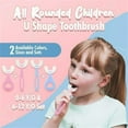 thumbnail image 4 of CAROOTU Children U Shape Toothbrush with Soft Silicone Brush Head Manual Teeth, 4 of 7