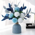 thumbnail image 1 of Flores artificiales con jarrón Arreglos florales de hortensias artificiales, 1 of 4