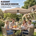thumbnail image 4 of Outsunny Parasol de Marché Rond 9 Pieds x 9 Pieds avec Cantonnière, Parasol de Patio, Kaki, 4 of 10
