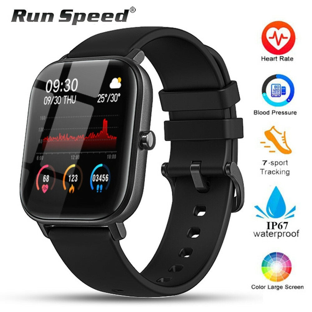 Werkelijk lading Druipend P8 Smart Watch IP67 Fitness Tracker Blood Pressure Heart Rate Monitor Smart  watch-Black - Walmart.com