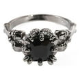 thumbnail image 2 of Latrodar Vintage Rings Halloween Gold Skull Shaped Crystal Women Men Fashion Carving Bridal Jewelry Gift Black up to 30% Off, 2 of 2