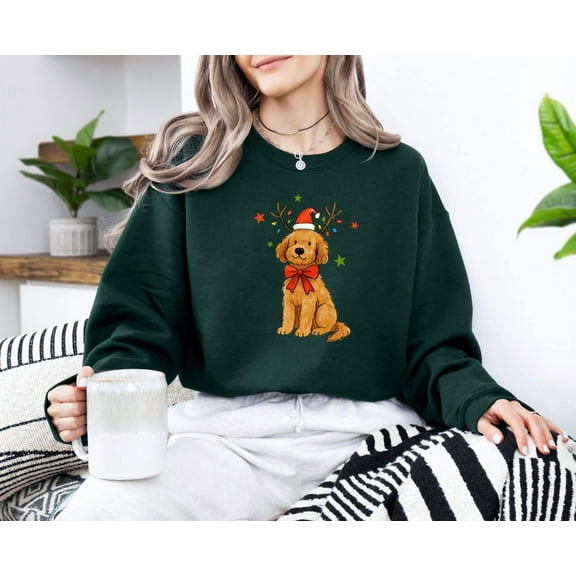 Christmas Goldendoodle Sweatshirt Xmas Dog Shirt Dog Sweatshirt Dog Sweater Gifts For Dog Lovers Pet Shirt
