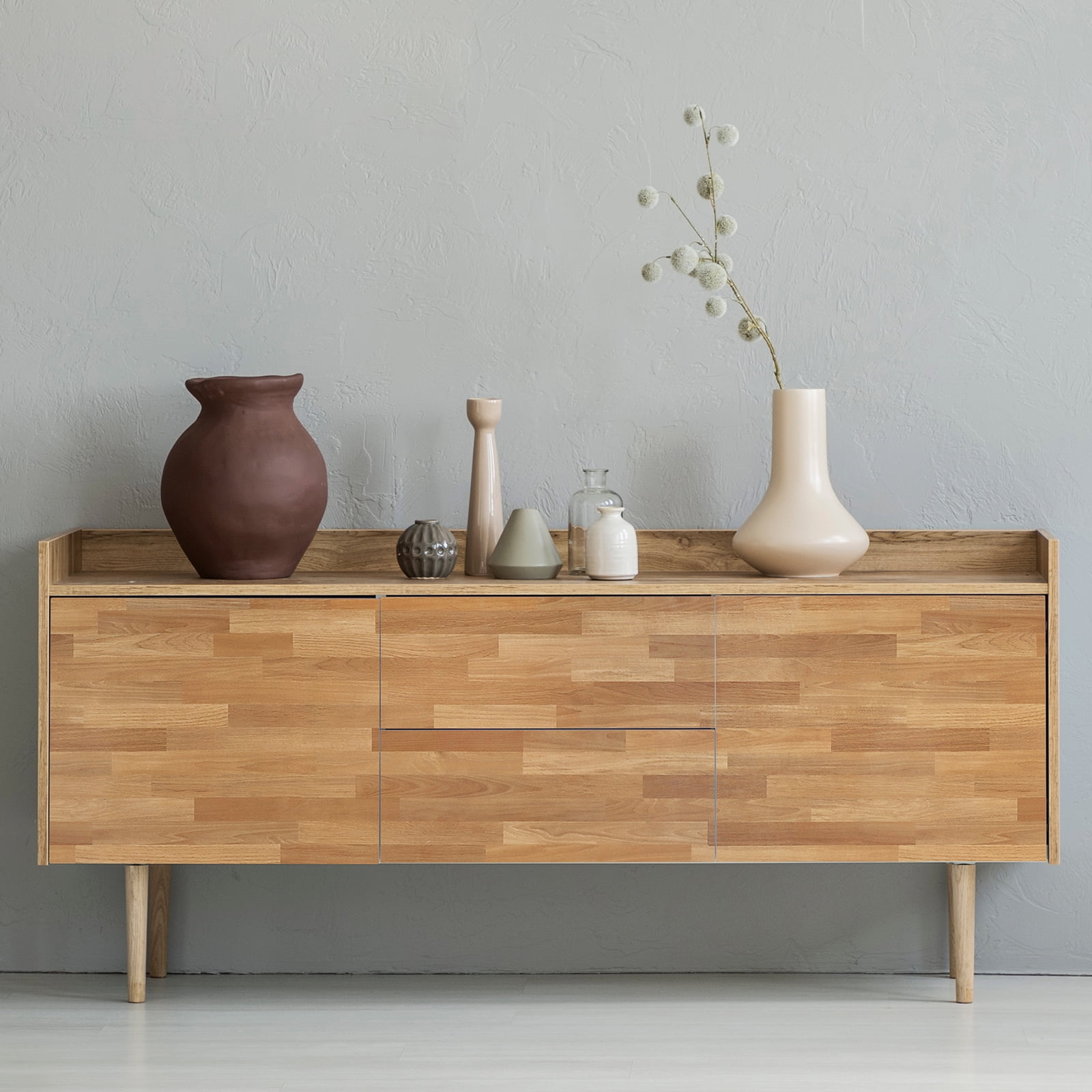 CHIHUT Self Adhesive Wood Butcher Block Contact Paper Peel and Stick Countertops Wood Grain 17.7”x236”