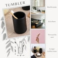 thumbnail image 4 of Sleek Matte Black Bathroom Tumbler - Polyresin Toothbrush Holder, Sophisticated Design for Refined Bath Decor, 4 of 7