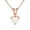Rose-White, variant on Womens Romantic Bridal White Opal Heart Pendant Necklace Sterling Silver
