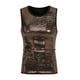 thumbnail image 5 of CAMISAS PARA HOMBRES INSPIRE CHIC Lentejuelas Cuello Redondo Sin Mangas Top Metálico S Dorado, 5 of 6