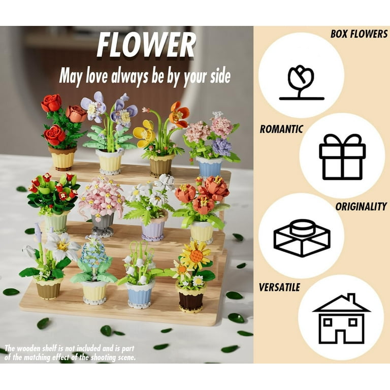 NAYIHOOP Flower Potted Bonsai Botanical Building Set for Girls Not
