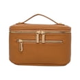 thumbnail image 1 of Maquillaje Mujeres PU Cosméticas Organizador Bag Large Capacidad Mapeándose Caso Almacenamiento Dual Zippers Cosmética Caja, 1 of 9