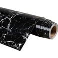 thumbnail image 1 of Papel Tapiz Azulejo Mármol Rollo Vinil Adhesivo 10m X 60cm Negro Brillante con Blanco Piedra, 1 of 7