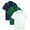 White/Dark Green/Navy Blue, variant on 3 Pack Boys' Short Sleeve Polo Shirt School Uniform Pique Polo Shirt Athletic Golf Shirt（6-14）