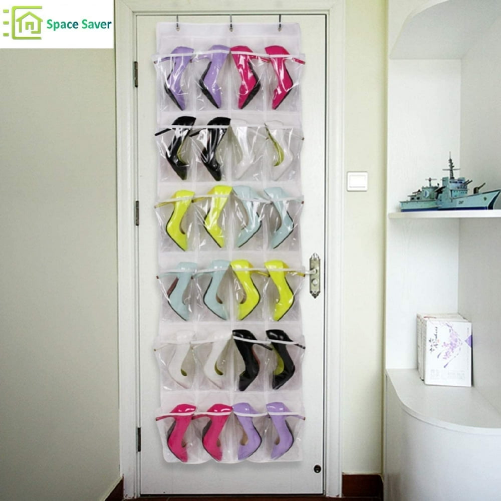 Over The Door Shoe Organizer, Clear Hanging Shoe Bag Over The Door Shoe Organizer, Clear Hanging Shoe Bag