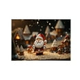 thumbnail image 2 of Christmas Welcome Mat Polyester, Non-Slip Floor Rug for Entryway Bathroom Kitchen, Holiday Themed Doormat with Santa and Tree Design(B), 2 of 6