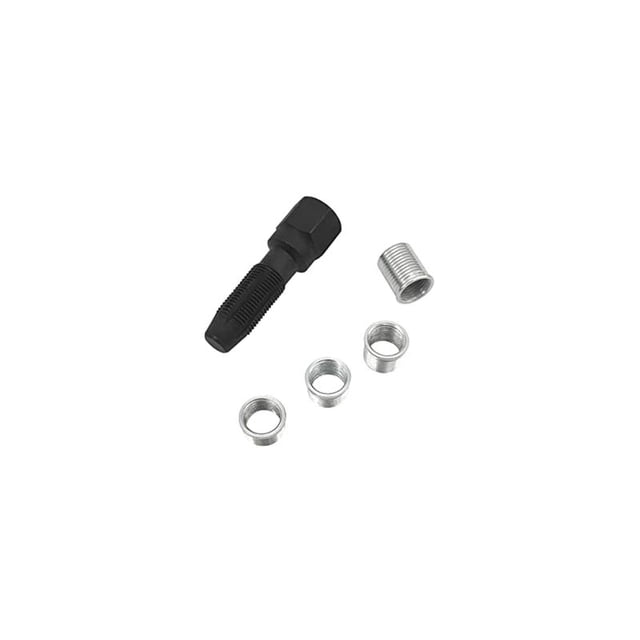 CHAO Kit de reparación de roscas de bujías M14 x 1,25 de 5 piezas, kit de reroscado de culata, reroscado de bujías, herramienta de reparación de roscas de cilindro de escariador de 14 mm
