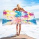 thumbnail image 1 of Toalla de playa de microfibra, súper colorida, resistente a la arena, multiusos, para viajes, piscina, 76 x 152 cm, 1 of 4