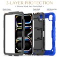 thumbnail image 3 of FJLBDE Case for iPad Pro 11 Inch (M4 2024/M5 2025), Rugged Shockproof Tablet Cases Cover with Kickstand Shoulder Strap, Blue, 3 of 7
