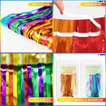 thumbnail image 7 of Fbasport Rainbow Foil Fringe Curtains Backdrop – 2 Pack, 3.3x6.6ft Metallic Tinsel Streamers for Birthday, Wedding, Bridal Shower, Photo Booth Decorations – Theme Party Supplies, 7 of 7