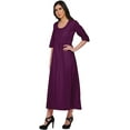 thumbnail image 2 of Moomaya Cotton Solid Long Kurtis For Women Readymade Anarkali Kurti Clothing, 2 of 5