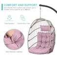 thumbnail image 5 of SWITTE Egg Chair with Stand PE Wicker Swing Chair and Pink Cushion, Indoor & Outdoor, 5 of 6