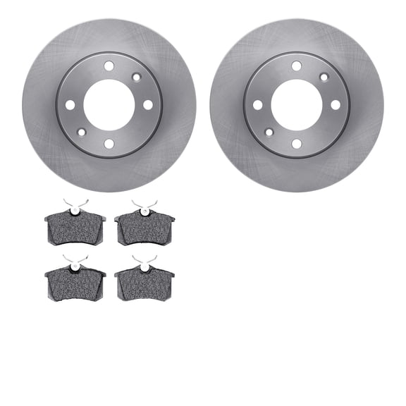 Dynamic Friction Company Rear Brake Rotors with 5000 Advanced Brake Pads 6502-28026