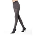 thumbnail image 2 of MeMoi Heather Flat Knit Opaque Tights - Womens - Female, Large/X-Large, Black Heather, 2 of 5