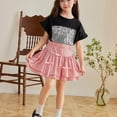 thumbnail image 7 of Cethrio Girls Pleated Skirts Size 6, School Uniform Elastic Waist A-line Casual Dancing Skirts Pink Size 6, 7 of 7