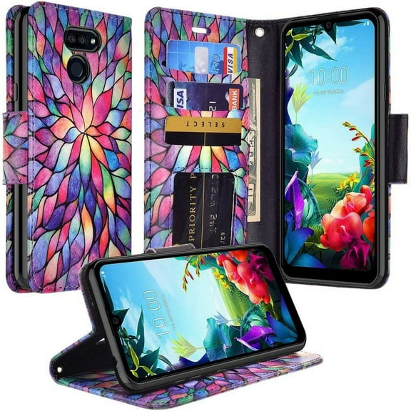 LG K51/LG Reflect/L555DL/Q51 Case Leather Wallet Phone Case Kickstand Cute Girls Women Cover for LG K51 - Rainbow