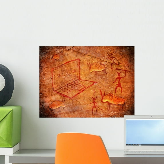 Hunters Cave Paint Digital Wall Mural by Wallmonkeys Peel and Stick Graphic (18 in W x 14 in H) WM235966