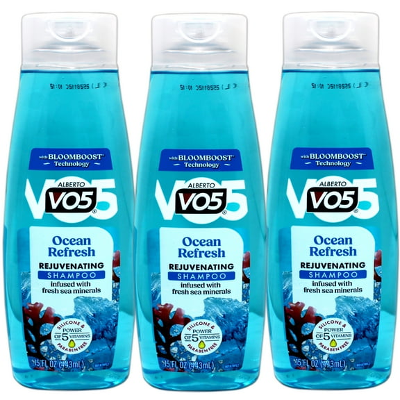 Alberto VO5 Ocean Refresh Rejuvenating Shampoo with Sea Minerals, 15 FL OZ, Pack of 3