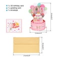 thumbnail image 2 of Tarjeta de Cumpleaños 100 de Uxcell Tarjeta de Cumpleaños Pop-Out con Tarjeta de Felicitación y Sobre para Regalo de Mujeres y Niñas Rosa, 2 of 6