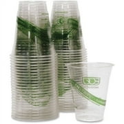Eco-Products GreenStripe Cold Cups 12 fl oz - 50 / Pack - Clear, Green - Bioplastic - Cold Drink