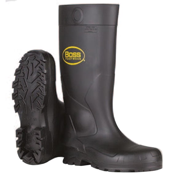 Boss 8074213 16 in. Waterproof Unisex PVC Boots, Black - Size 11 US - Pack of 2