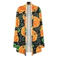 thumbnail image 6 of DDAPJ pyju Halloween Cardigans for Women,Women's 2023 Halloween Cat Pumpkin Theme Cardigan Long Sleeve Open Front Knit Sweater Outwear Coat, 6 of 7