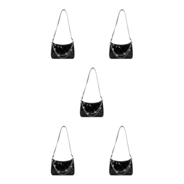 Guardoinrt Compact And Portable Shoulder Bag With Multiple Uses Wide Application Handbags For Women Underarm Bag Tote Bag black 5Set