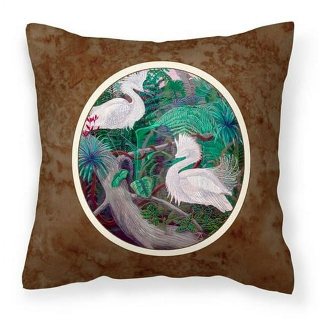 Carolines Treasures 7142PW1414 Bird Egret Fabric Decorative Pillow