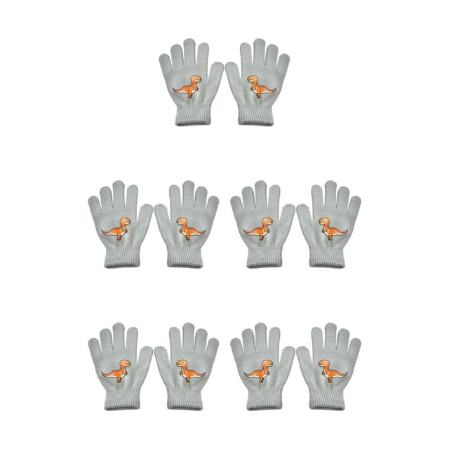 Guantes de invierno Sonducket para niños, patrón de dragón, azul marino, gris, azul claro, rojo, púrpura claro