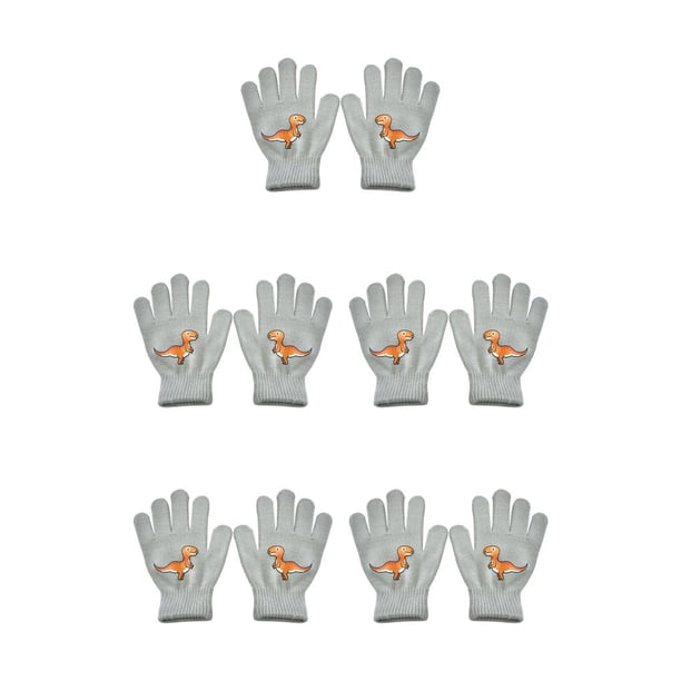 Guantes de invierno Sonducket para niños, patrón de dragón, azul marino, gris, azul claro, rojo, púrpura claro