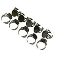 thumbnail image 1 of 10Pcs Adjustable Base Blank Settings Hollow Oval 13 8mm DIY Findings Bronze, 1 of 8
