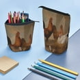 thumbnail image 5 of Lsque Oil Painting Chicken And Duck Pattern Telescopic Pencil Bag Pen Holder Stationery Case, Stand-up Retractable Transformer Bag Organizer, 5 of 6