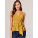 thumbnail image 3 of INSPIRE CHIC Top peplum envolvente con dobladillo asimétrico en la cintura con cuello en V sin mangas para mujerAmarillo L, 3 of 5