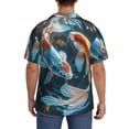 thumbnail image 3 of Easygdp Cute Koi Fish Serenity Mens Short Sleeve Button Down,Cuban Shirts for Men，Men's Casual Short-Sleeved Shirt-XX-Large, 3 of 5