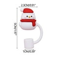 thumbnail image 3 of Christmas Straw Cover Cap for Cup, Silicone Straw Topper, 30&40 Oz Tumbler with Handle, 10mm Drinking Straw Tip Covers for Christmas Gifts, 3 of 3
