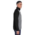 thumbnail image 3 of Men's Newbury Colorblock Mélange Fleece Full-Zip - BLK HTH/ D GR HT - XL, 3 of 3