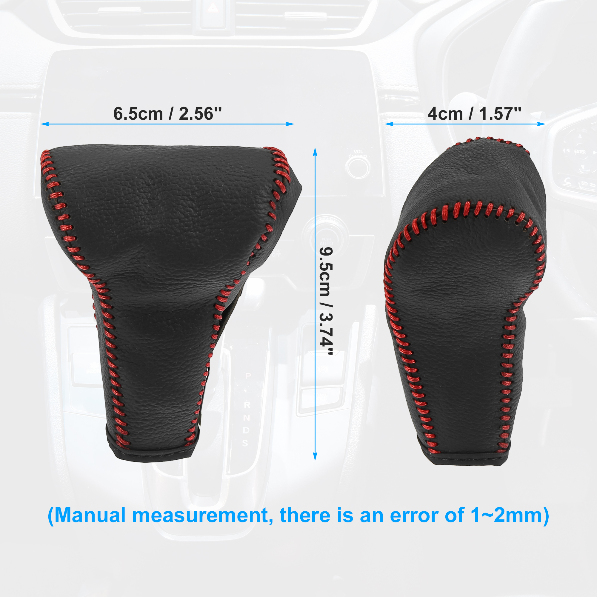 Unique Bargains Car Faux Leather Gear Shift Knob Cover for Honda CR-V 2017-2021 Black