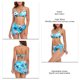 thumbnail image 5 of Conjunto de bikini de 3 piezas NikouMX con Estampado floral cintura alta, 5 of 6