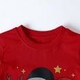 thumbnail image 5 of HILEELANG Kids Christmas Sweatshirt, Cotton Pullover Holiday Top with Santa Claus, Snowman and Reindeer Print, Unisex Long Sleeve Shirt for Toddler Boys Girls 2T, 5 of 8