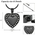 thumbnail image 2 of Crystal Heart Urn Necklace for Ashes for Women Gilr's Memorial Urn Keepsake Pendant Cremation Jewelry, 2 of 7
