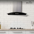 thumbnail image 2 of Campana Extractora De Cocina Ecocinare Empotrable De Pared Minimalista Acero Inoxidable y Vidrio Templado 60 cm, 2 of 7