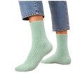 thumbnail image 3 of MKOSPLRT Soft Flannel Fleece Winter Floor Socks for Women Mint Green Thick Warm Mid‑Calf Sleeping Socks Comfortable Fluffy House Socks Home Casual Daily Wearing, 3 of 7