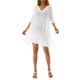 thumbnail image 5 of SAYOO Vestido de Mujer, Cuello en V, Sólido, con Volantes, Suelto, de Verano, Casual, Vestido de Playa SAYOO Sexy, 5 of 9